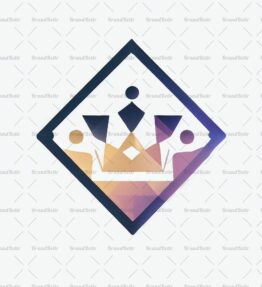 Geometrischer Diamant und Krone